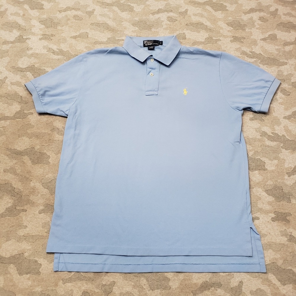 Polo Ralph Lauren Polo Shirt Mens Large Blue Short Sleeve Golf Casual